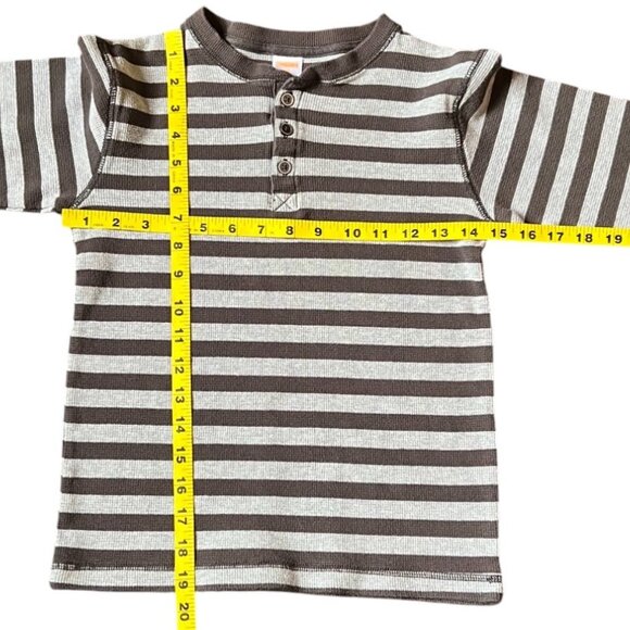 Gymboree Kids 100% Cotton Light & Dark Gray Striped Long-Sleeve Shirt, Size 10 - Picture 2 of 7